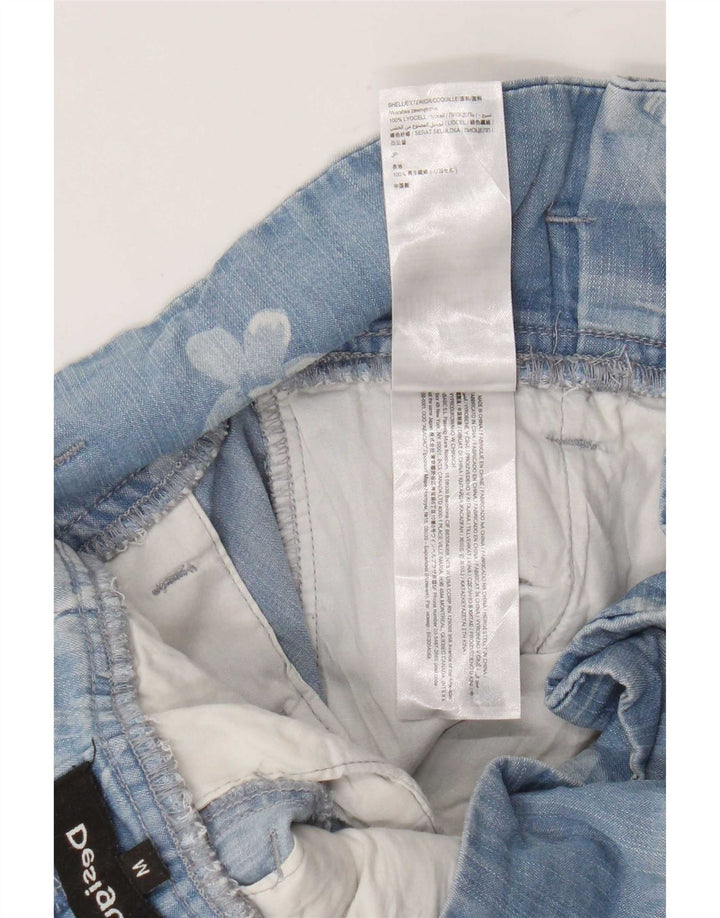 Desigual Dame Cargo Harem Bukser Medium W32 L28 Blue Floral Lyocell