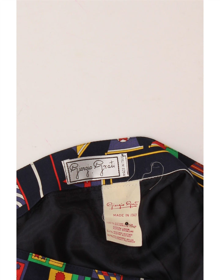 GIORGIO GRATI Womens Straight Skirt IT 42 Medium W28  Navy Blue Vintage Giorgio Grati and Second-Hand Giorgio Grati from Messina Hembry 