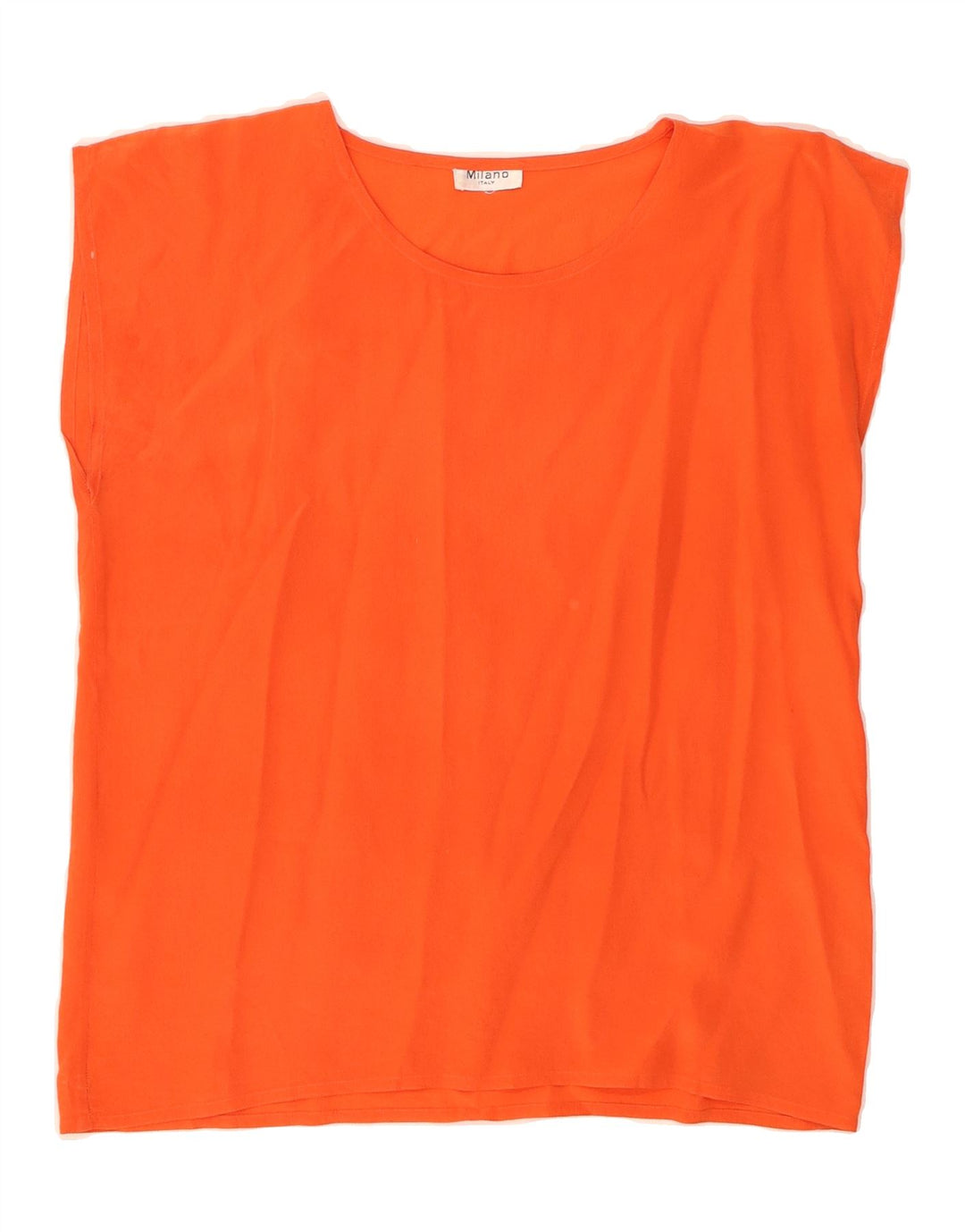 VINTAGE Womens Blouse Top UK 14 Medium Orange Vintage Vintage and Second-Hand Vintage from Messina Hembry 