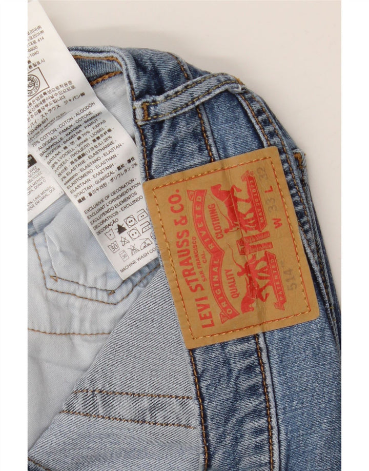 LEVI'S Mens 514 Straight Jeans W33 L29 Blue Cotton Vintage Levi's and Second-Hand Levi's from Messina Hembry 