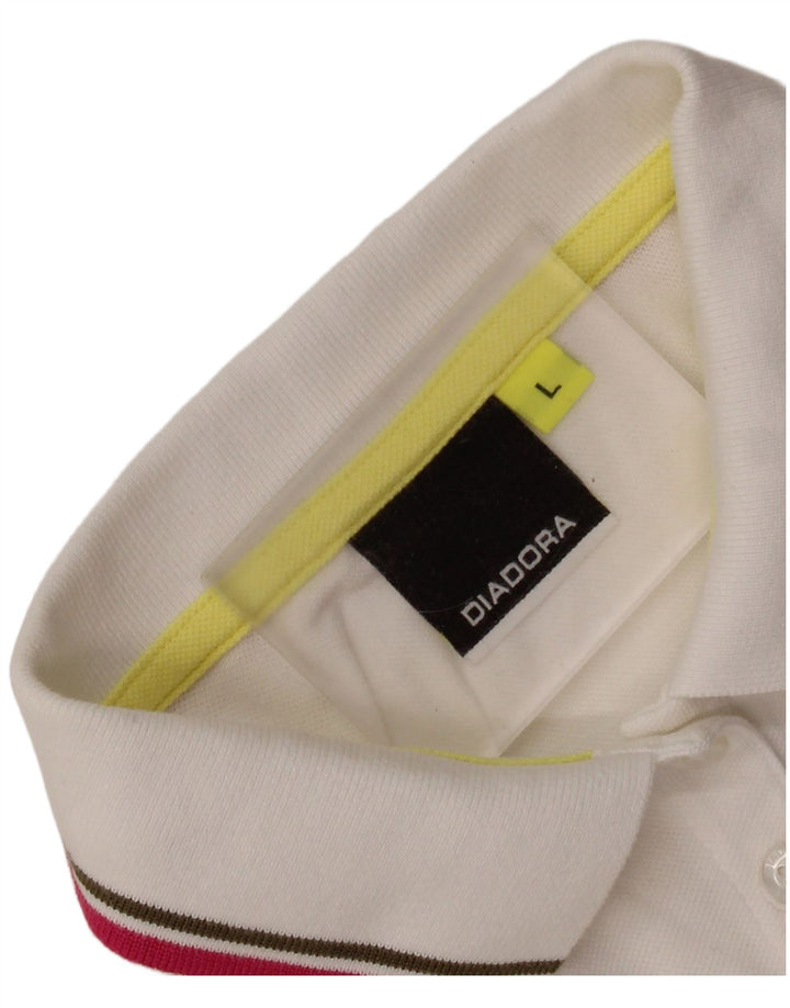 DIADORA Dame Polo Shirt UK 14 Large White