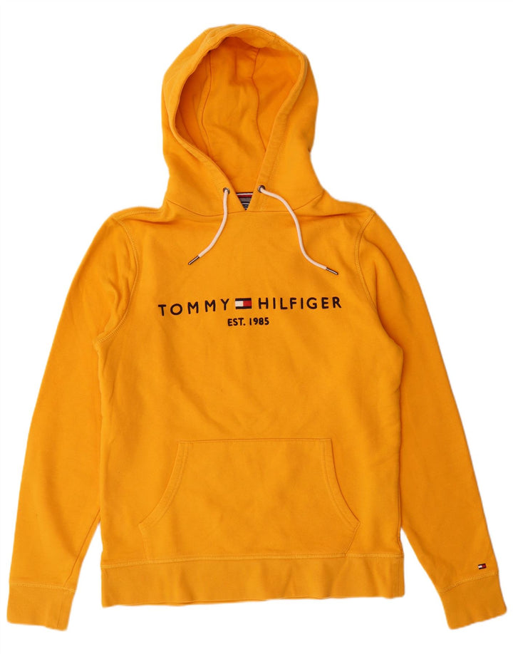 TOMMY HILFIGER Grafisk hættetrøje til mænd Medium gul bomuld