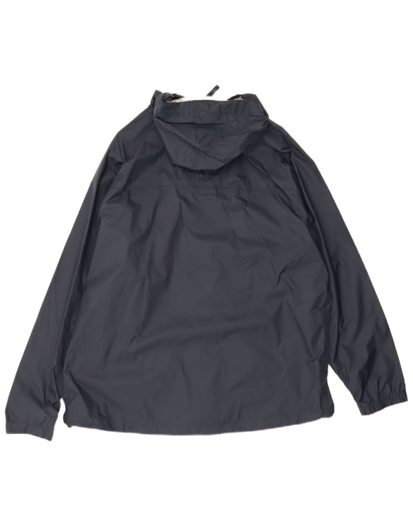 L.L.Bean Regnjakke med hætte til mænd UK 42 XL marineblå nylon