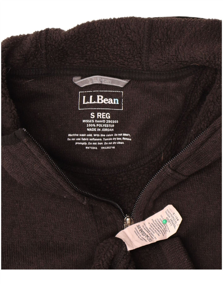L.L.Bean overfrakke med hætte til kvinder UK 10 lille grå polyester