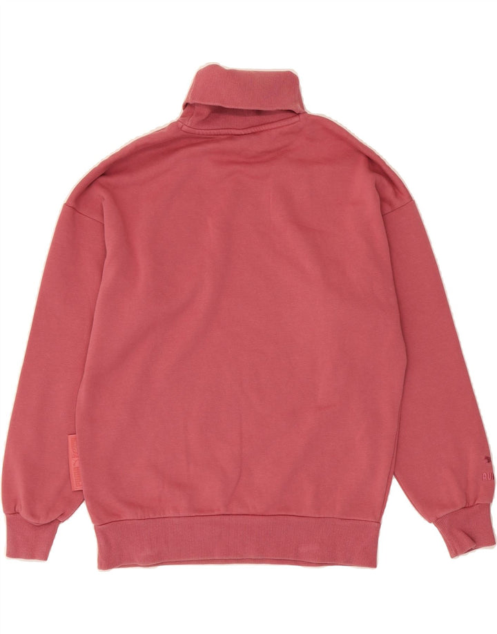 PUMA Womens Graphic Oversized Sweatshirt Jumper UK 6 XS Red Cotton Vintage Puma and Second-Hand Puma from Messina Hembry 