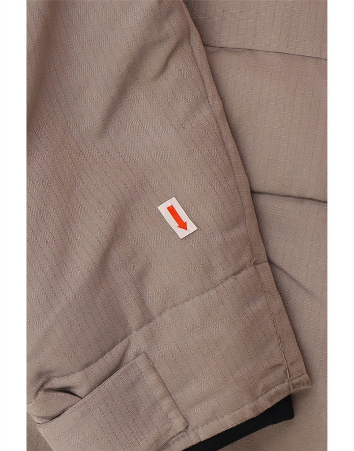 HOLLISTER Herre hættepolstret jakke UK 40 Large Grå Polyester