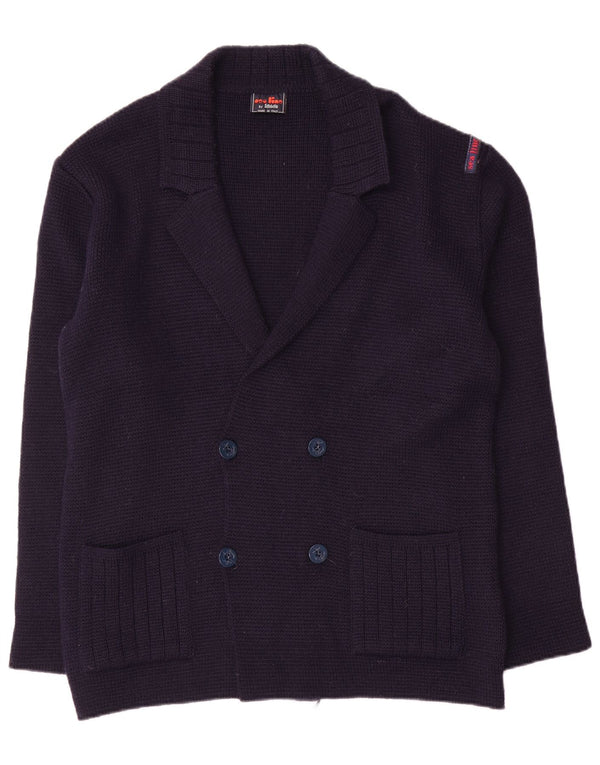 Settebello Herre cardigan sweater Medium Marineblå Uld