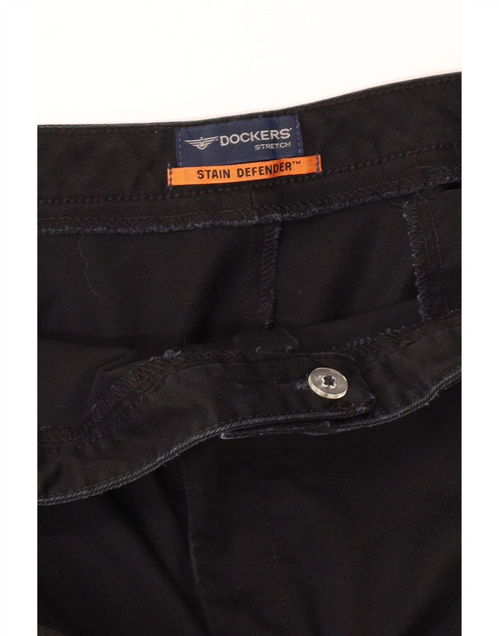 DOCKERS Womens Stain Defender Straight Capri Trousers W36 L22 Black Vintage Dockers and Second-Hand Dockers from Messina Hembry 