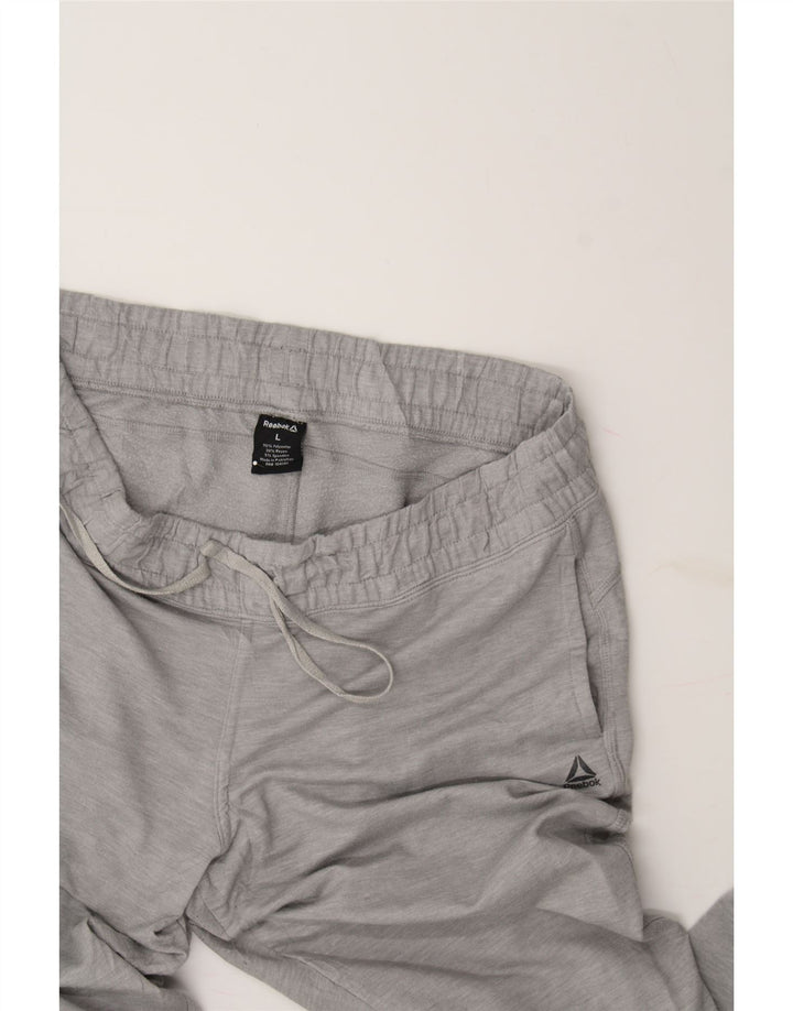 REEBOK Womens Tracksuit Trousers Joggers UK 16 Large  Grey Polyester Vintage Reebok and Second-Hand Reebok from Messina Hembry 