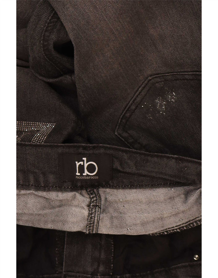 Roccobarocco Dame Straight Jeans W32 L28 Sort Bomuld