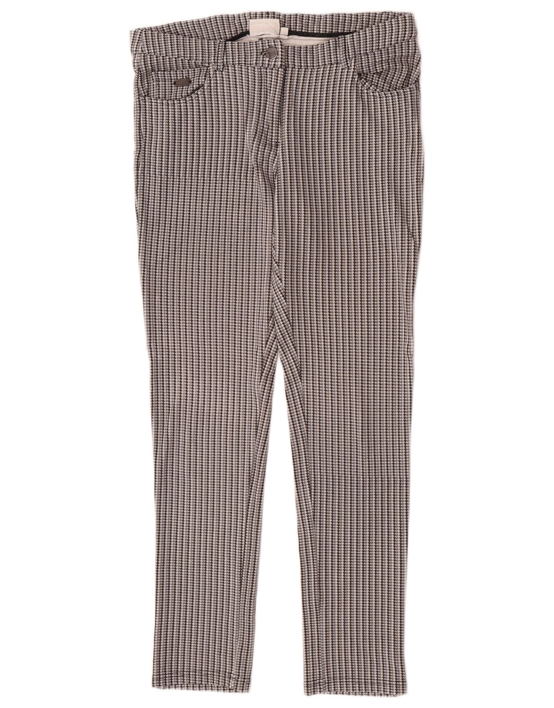 Ellesse Dame Slim Casual Bukser Medium W30 L28 Grå Houndstooth Viscose