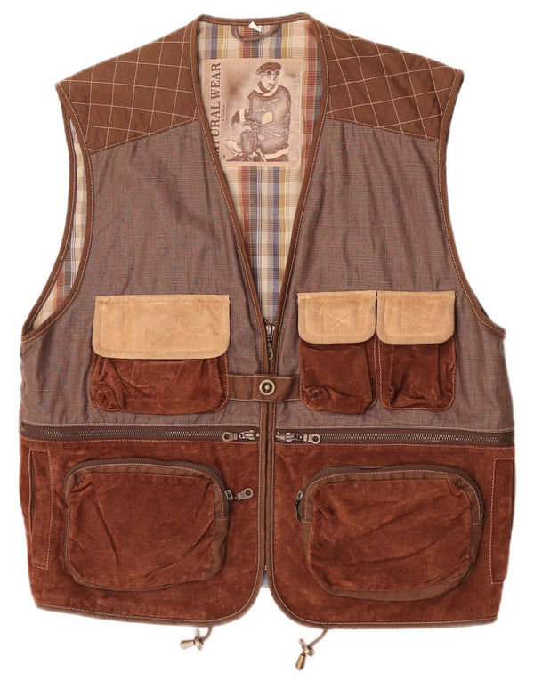 Conbipel Herre Natural Wear Utility Jacket IT 48 Medium Brown Colourblock