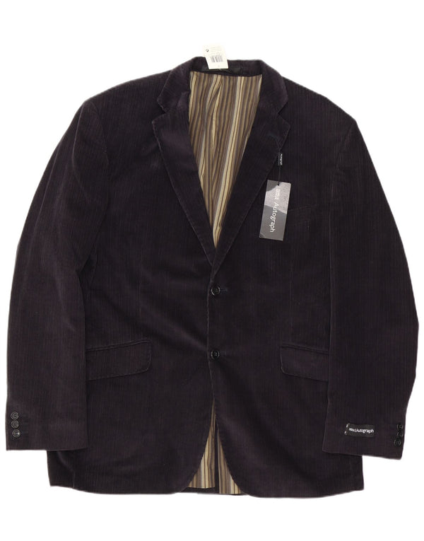 Marks & Spencer Herre Autograph 2 Button Blazer Jacket UK 40 Large Black