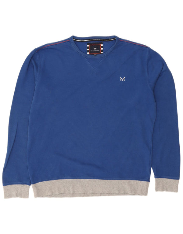Besætningstøj Herre sweatshirt Jumper Medium Blue Colourblock Bomuld