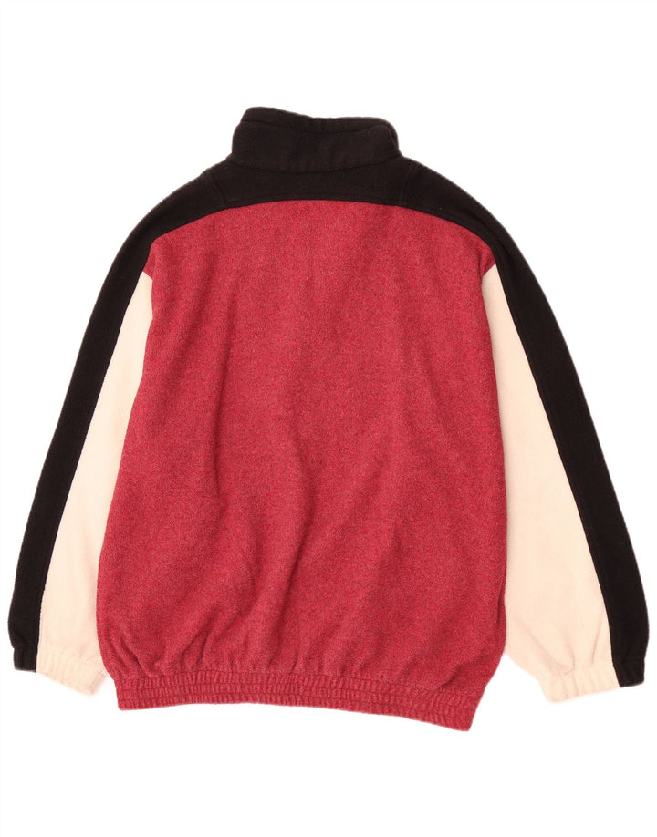 Rodeo kvinders overdimensionerede fleecetrøje med lynlåshals UK 12 Medium Pink Colourblock