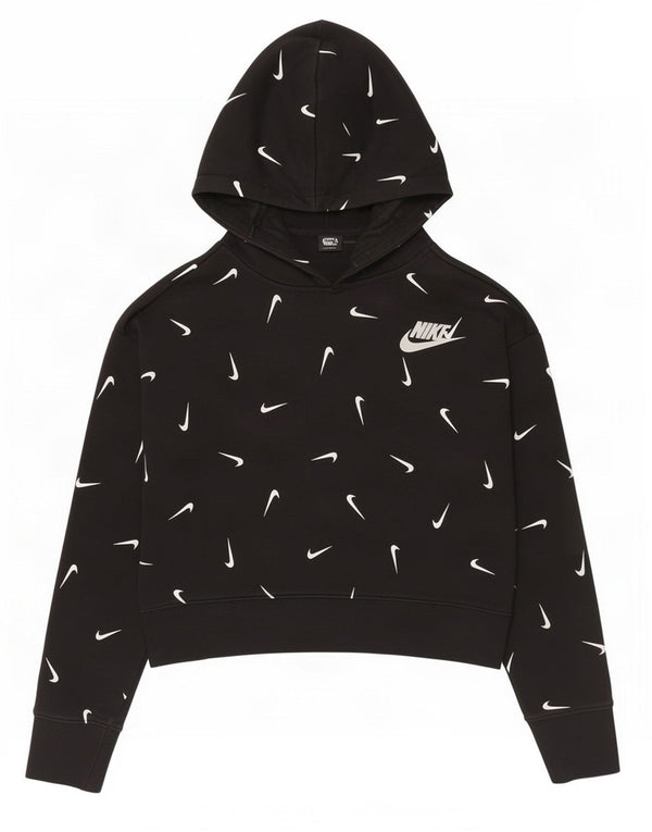 Nike Girls Crop Graphic Standard Fit hættetrøjetrøje 13-14 år XL Sort