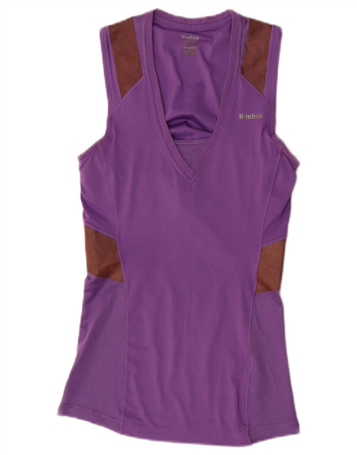 Reebok Damevest Top UK 4/6 XS Lilla Colourblock Polyester