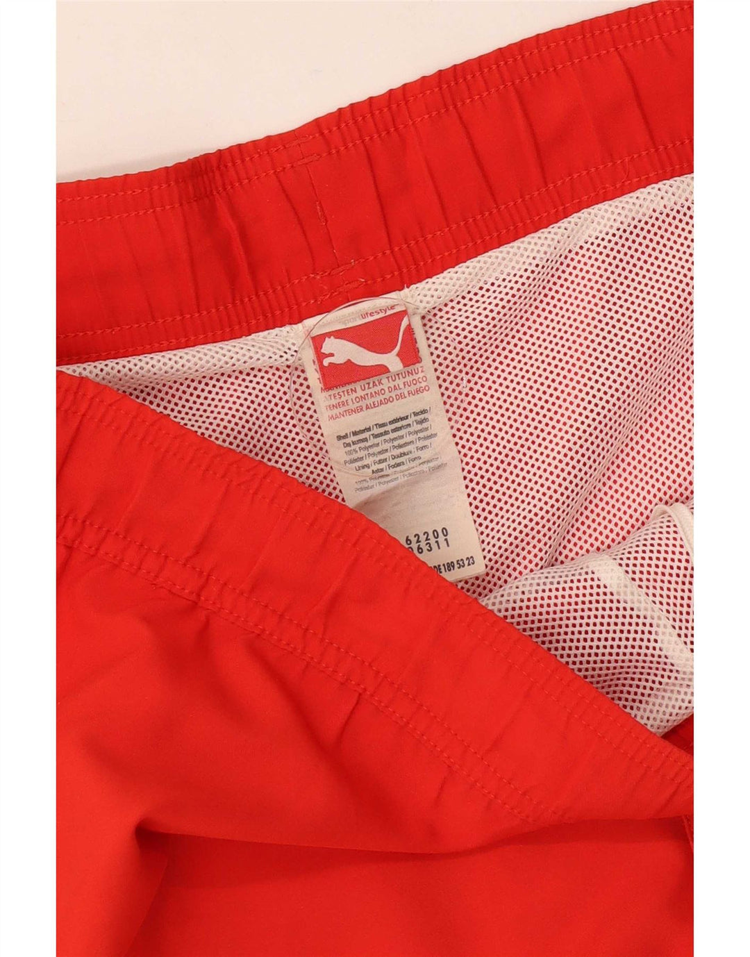 Puma grafiske badeshorts til mænd, store orange colourblock polyester