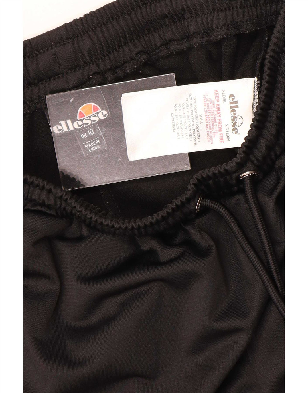 Ellesse Womens Sports Shorts UK 10 Small Black Polyester
