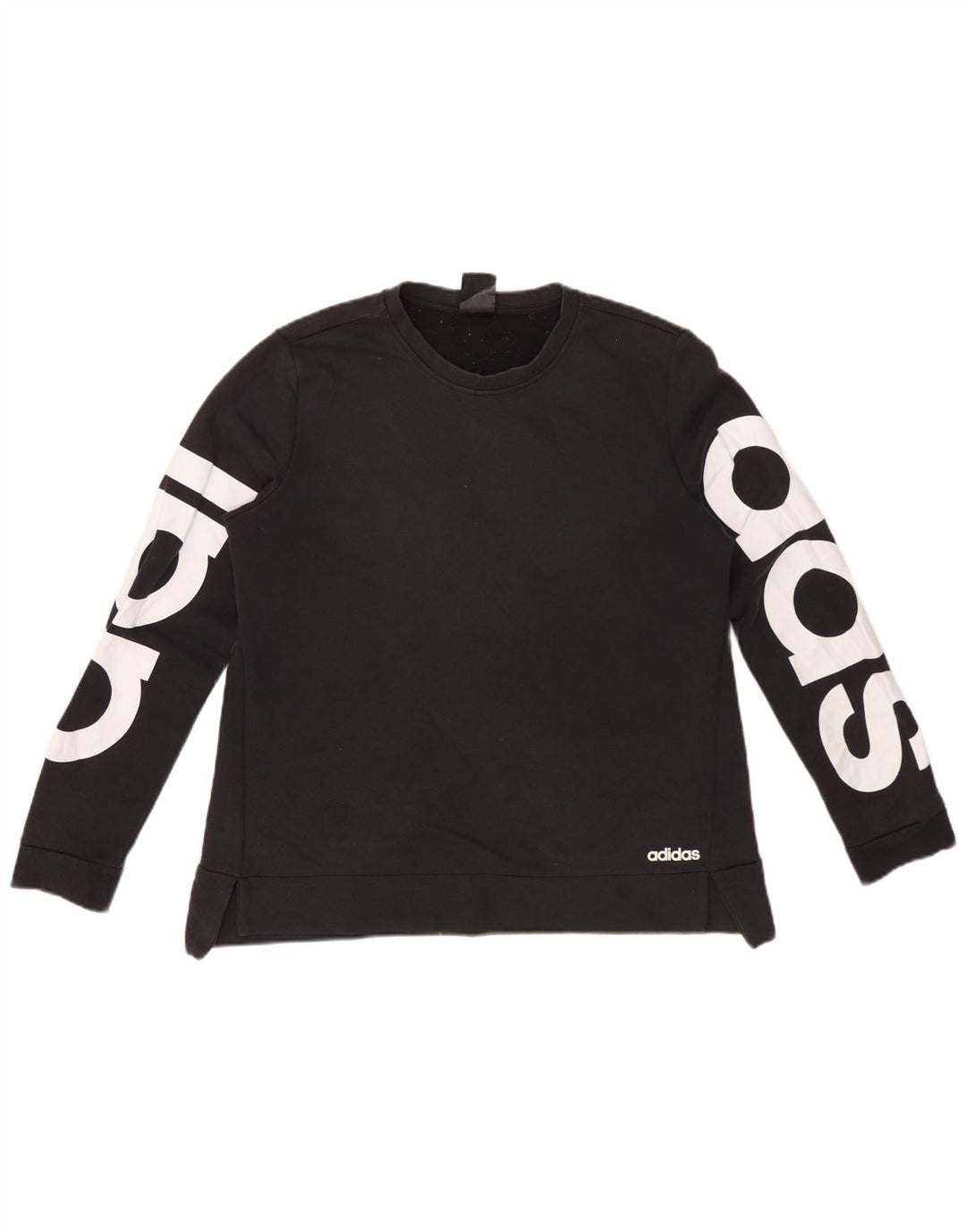 Adidas Dame Climalite Graphic Sweatshirt Jumper IT 44 Medium Sort Bomuld