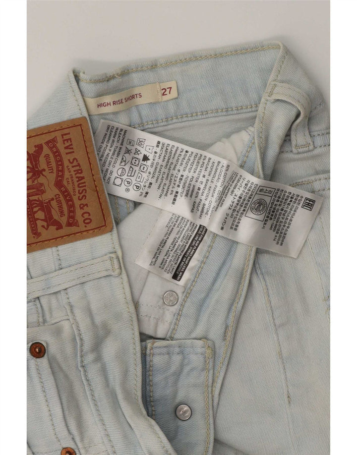 Levi's højtaljede denimshorts til kvinder W27 Små blå bomuld