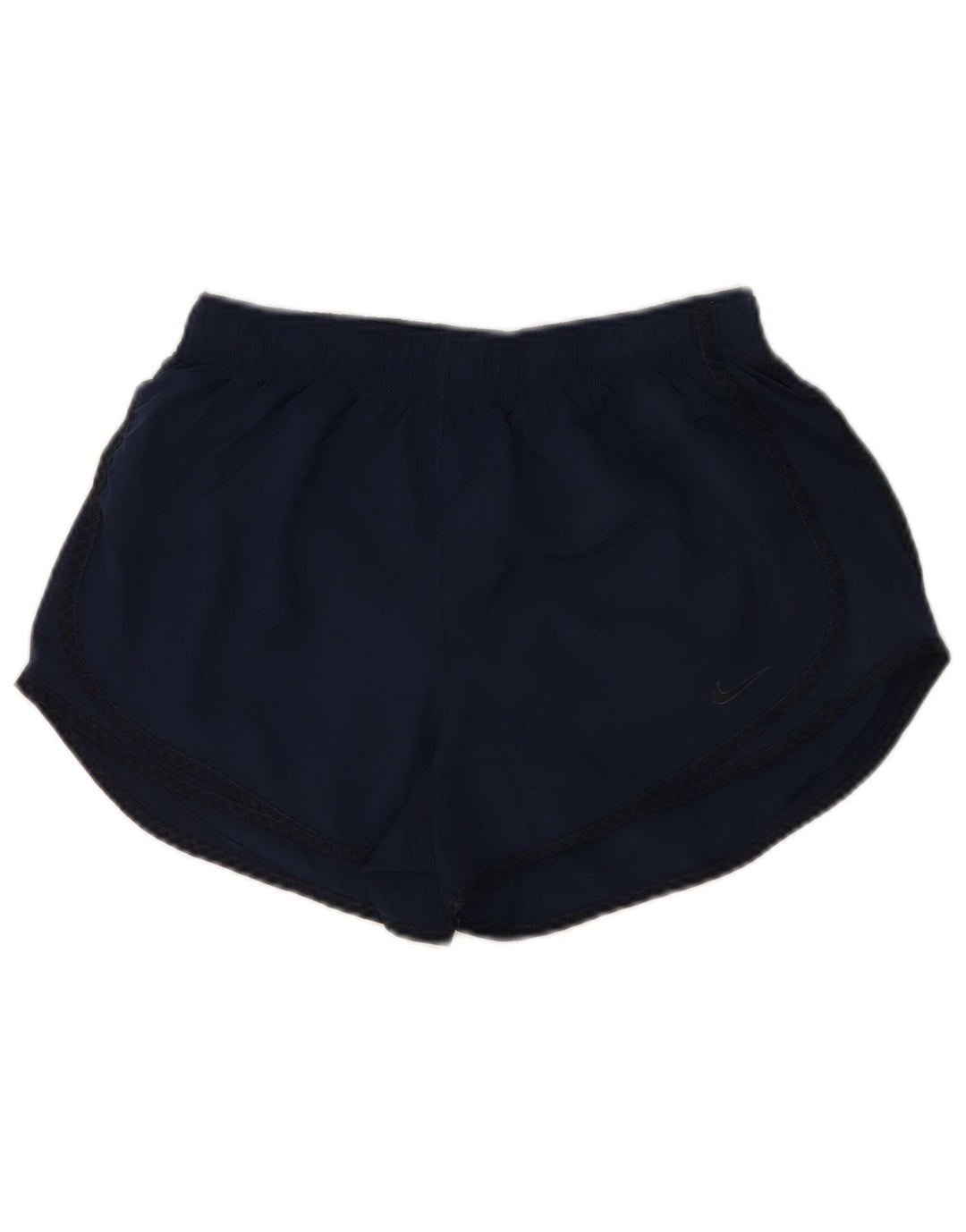 Nike Dame Dri Fit Sports Shorts UK 12 Medium Navy Blue Polyester