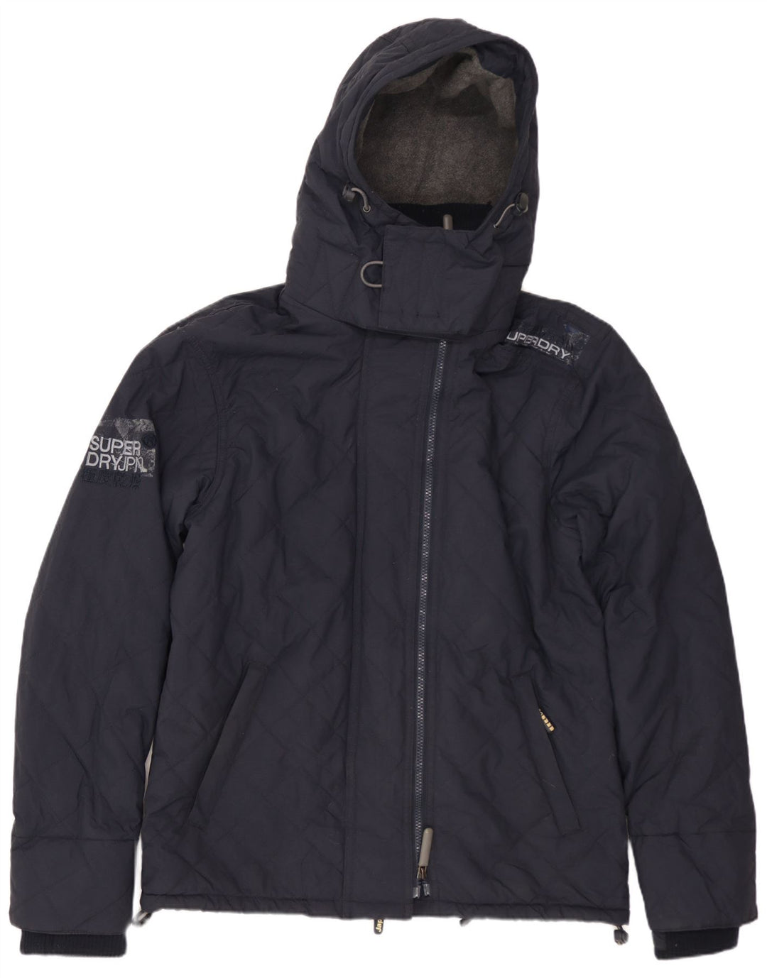 SUPERDRY Grafisk Windbreaker-jakke til kvinder UK 14 Medium Navy Blue