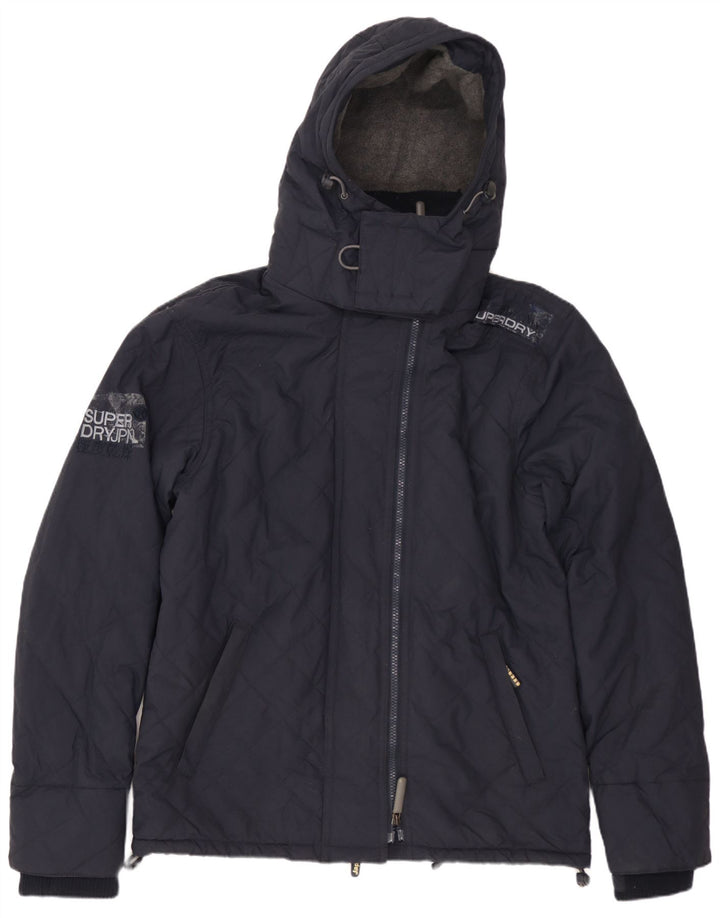 SUPERDRY Grafisk Windbreaker-jakke til kvinder UK 14 Medium Navy Blue
