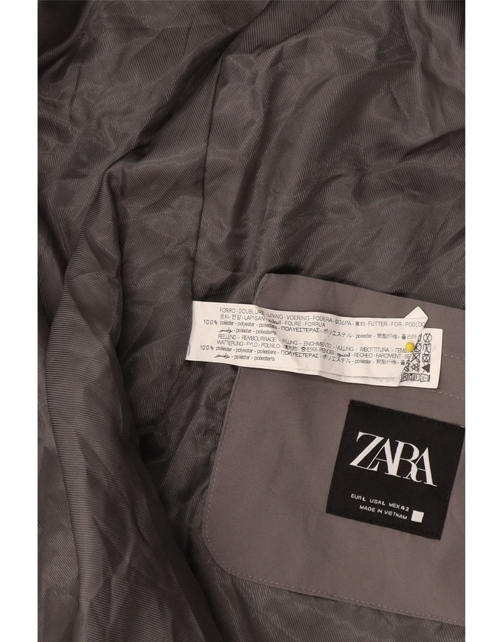 Zara Herre Gilet UK 40 Large Grå Polyester