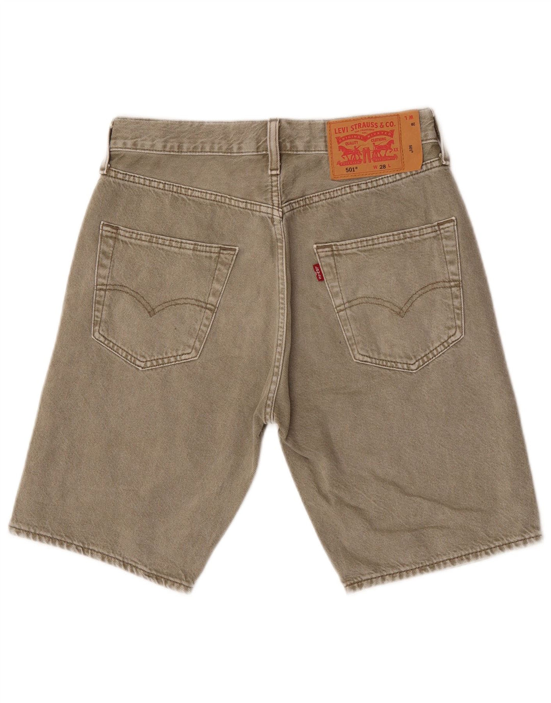 Levi's Herre 501 denimshorts W28 Small Khaki Bomuld