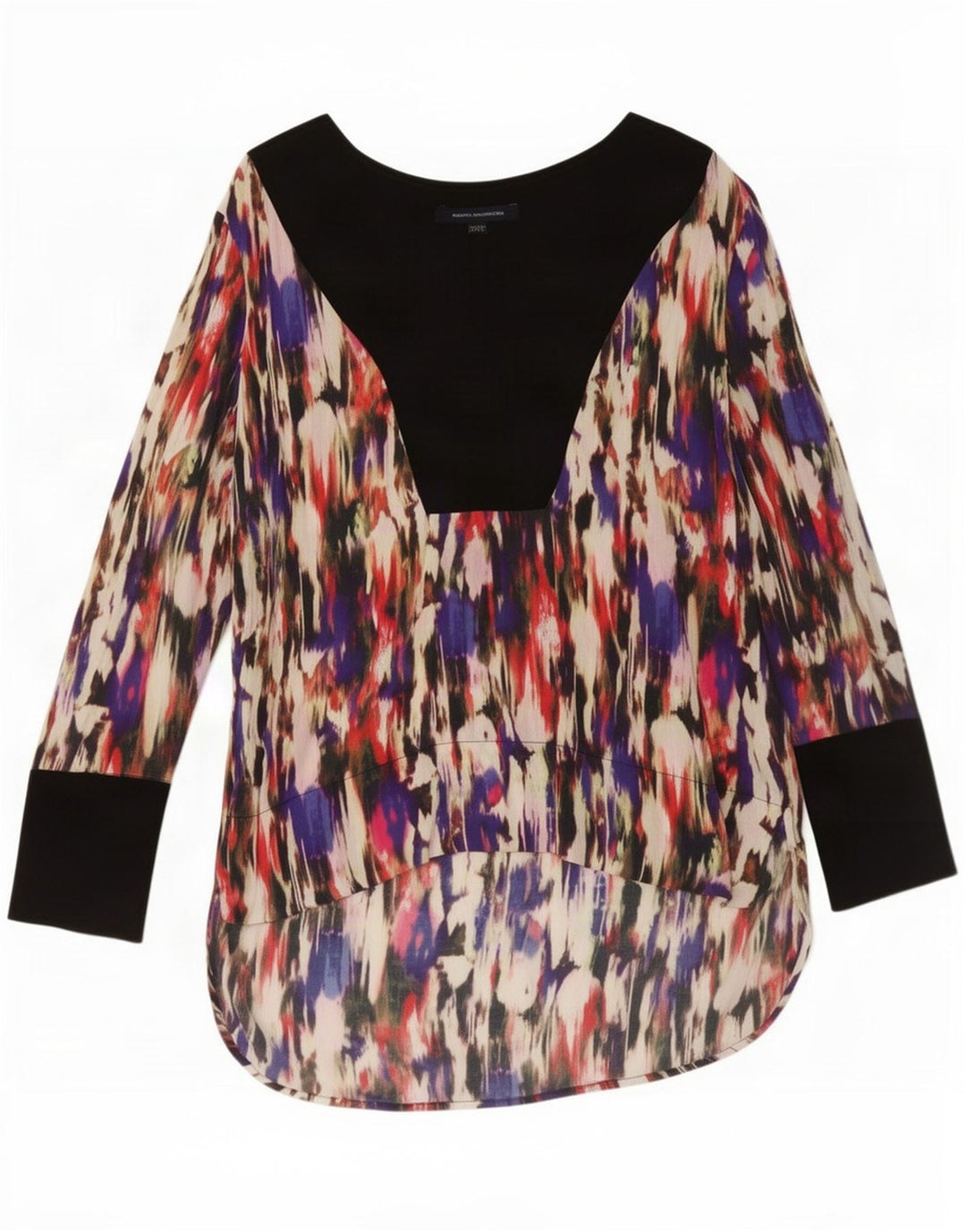 French Connection Dame Tunika Top UK 12 Medium Flerfarvet Tie Dye