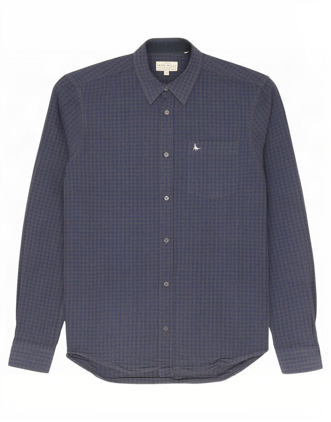 Jack Wills Herre Slim Fit skjorte Medium Navy Blue Gingham Cotton