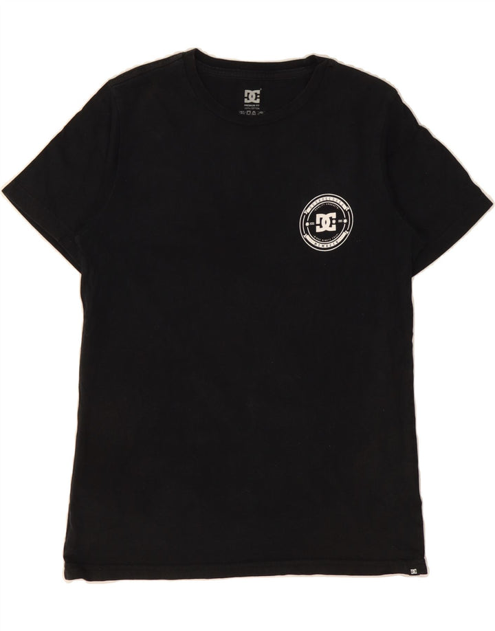 DC Boys Graphic T-Shirt Top 13-14 Years Black Cotton Vintage DC and Second-Hand DC from Messina Hembry 