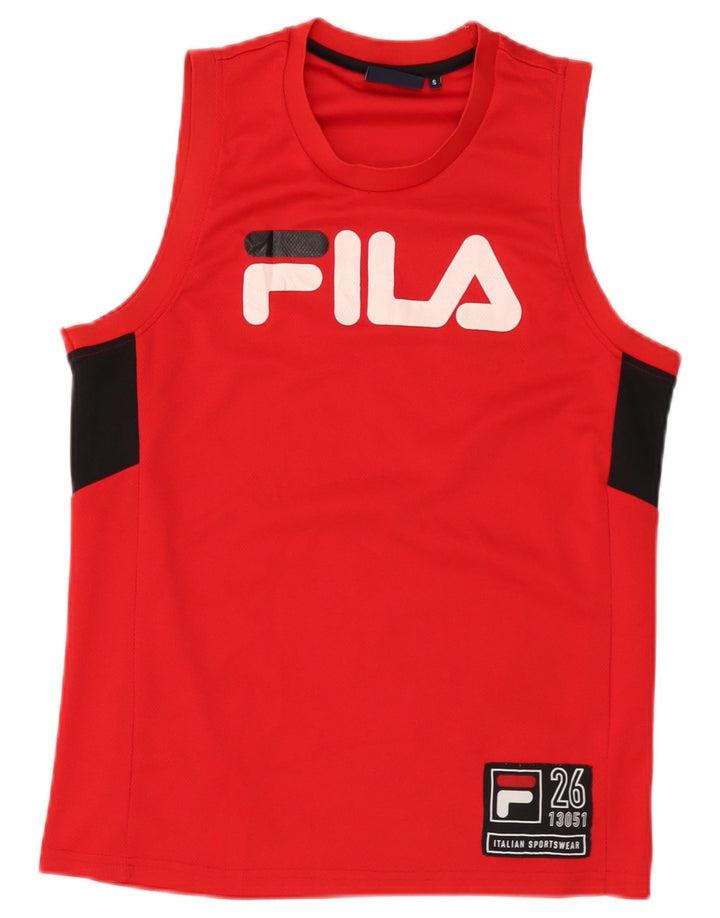 Fila Herre Grafisk Vest Top Lille Rød Colourblock Polyester