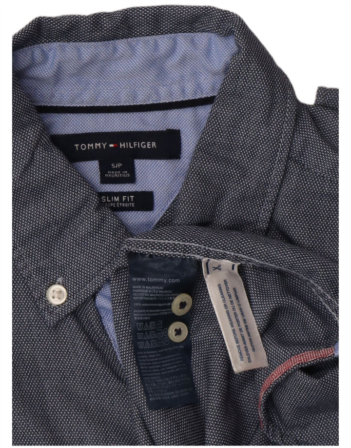 TOMMY HILFIGER Slim Fit skjorte til mænd, lille marineblå bomuld