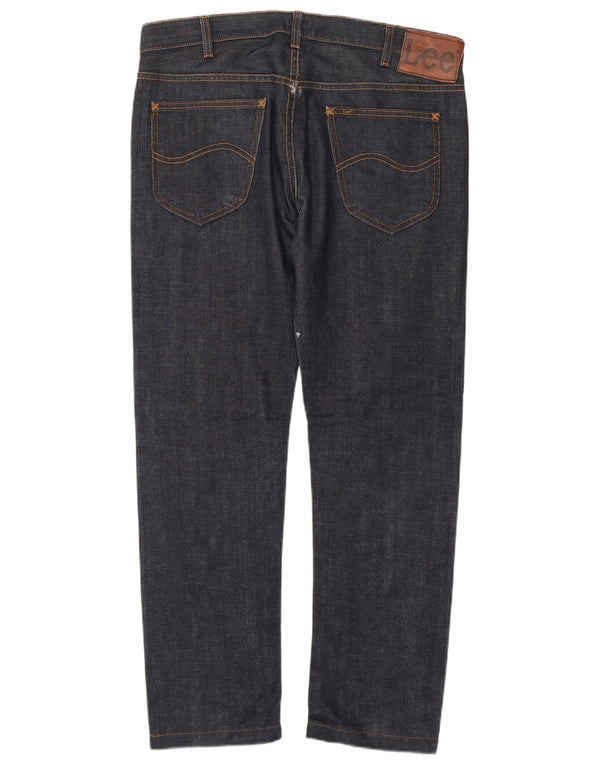 Lee Mens Daren Straight Jeans W34 L32 Marineblå Bomuld