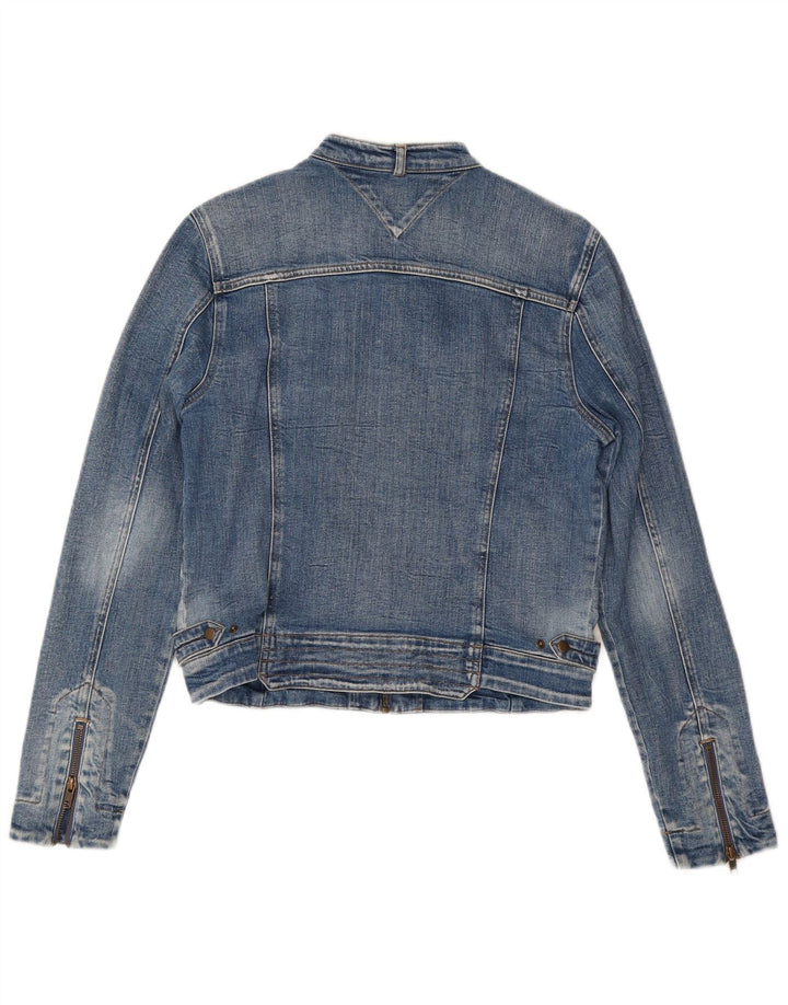 Tommy Hilfiger Dame denimjakke UK 14 Stor Blå Bomuld