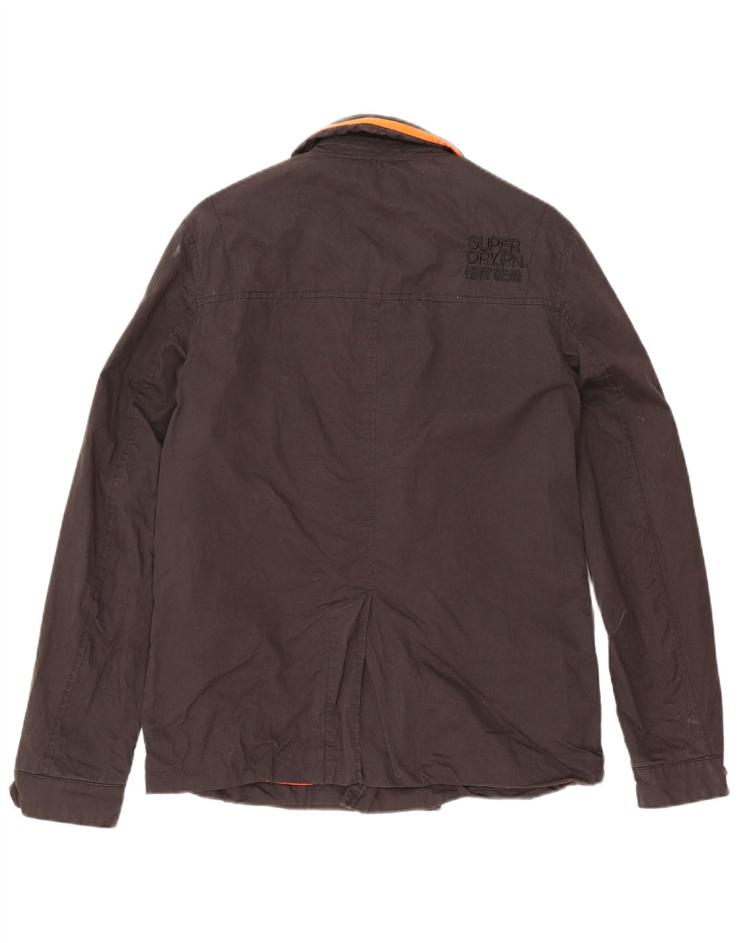 Superdry Womens Pea Coat UK 16 Large Black Bomuld