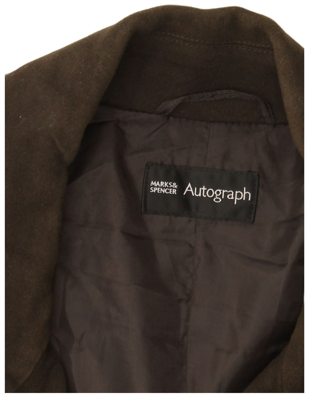 Marks & Spencer Herre Autograph Åben Ruskindsjakke UK 42 XL Khaki