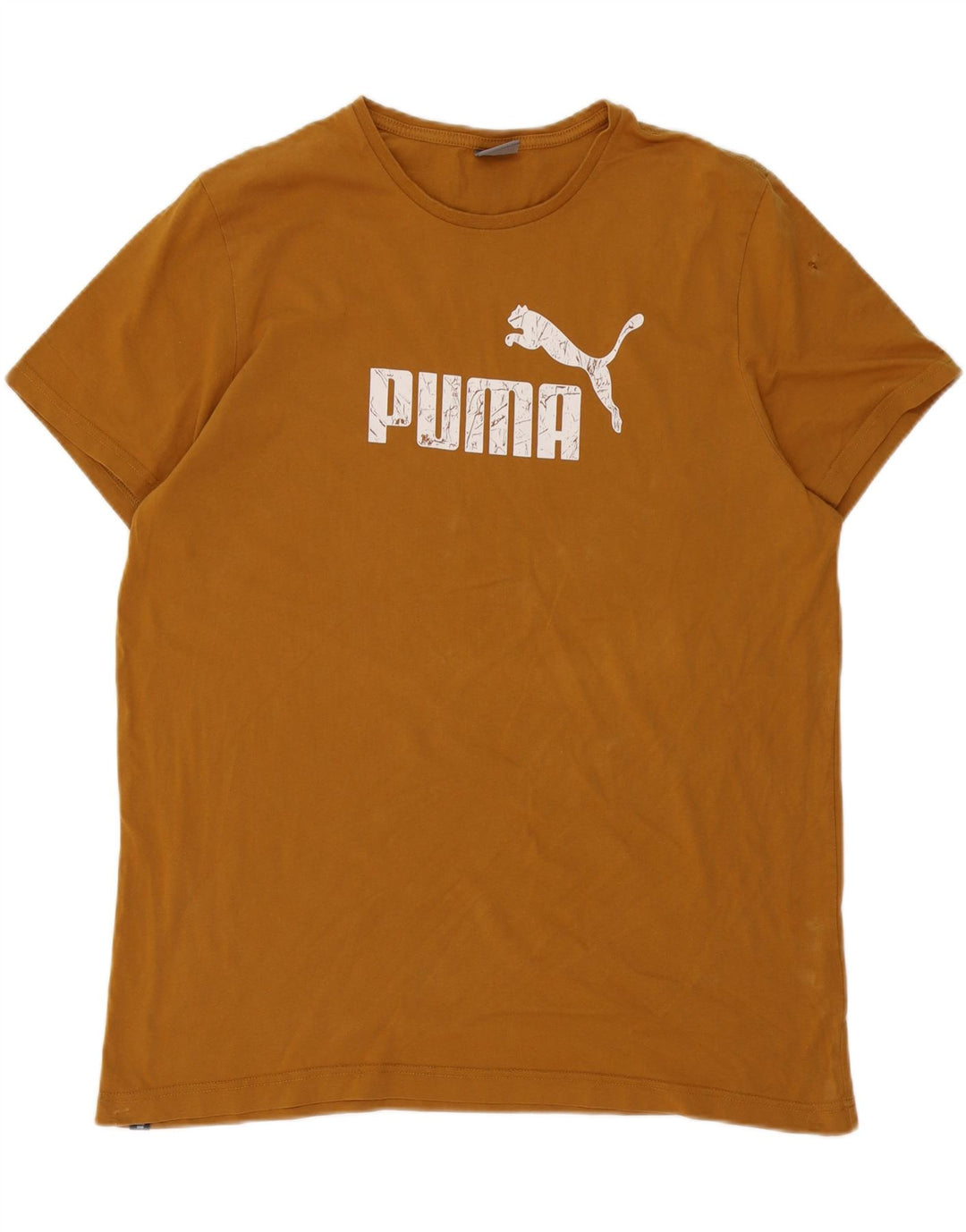 Puma Herre grafisk T-shirt top 2XL brun bomuld