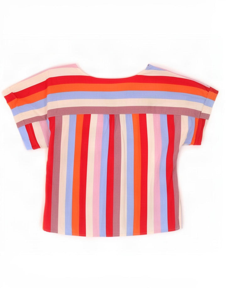 Marks & Spencer Dame Crop Shirt Bluse UK 10 Small Multicolored