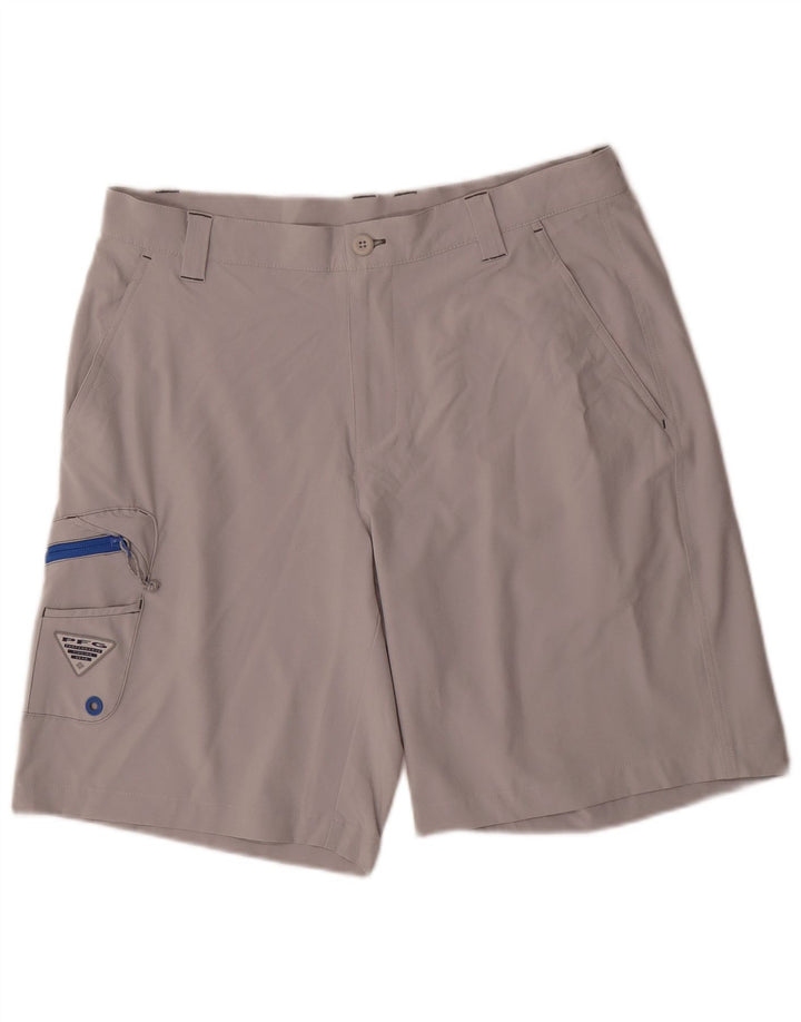 Columbia Herre Omni-Shield Cargo Shorts W34 Large Grå Polyester