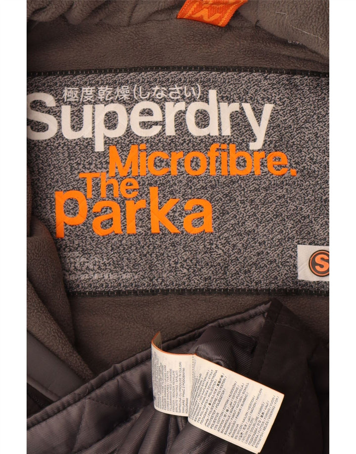 Superdry Parkajakke med hætte til mænd UK 36 Lille brun polyester