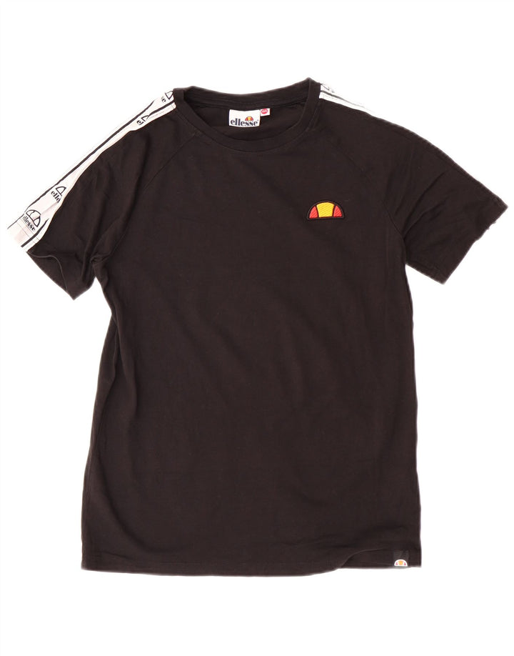 Ellesse Boys Grafisk T-Shirt Top 11-12 År Sort Bomuld