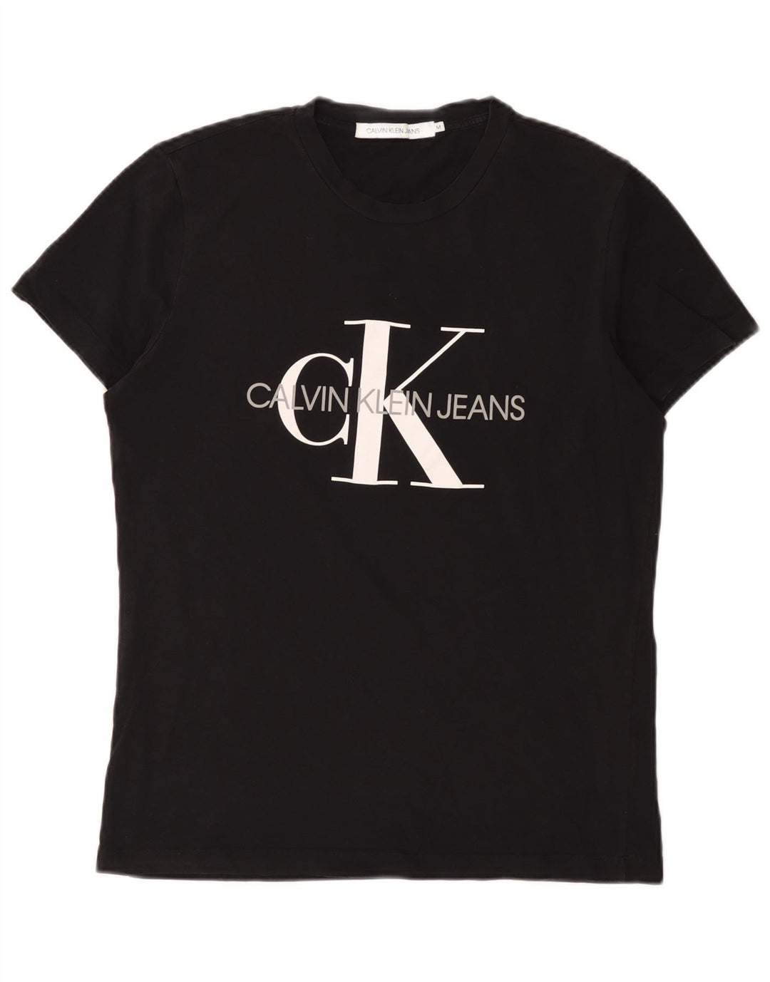 Calvin Klein Jeans Herre grafisk T-shirt Top Medium Sort Bomuld