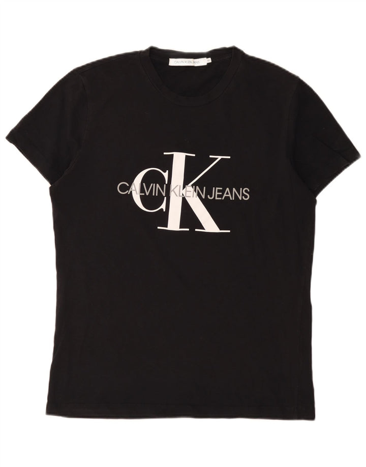 Calvin Klein Jeans Herre grafisk T-shirt Top Medium Sort Bomuld