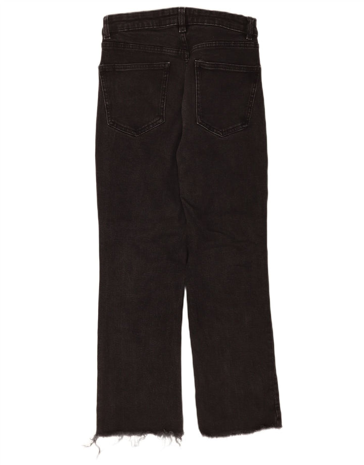 Zara Dame Straight Jeans EU 40 Medium W30 L25 Sort