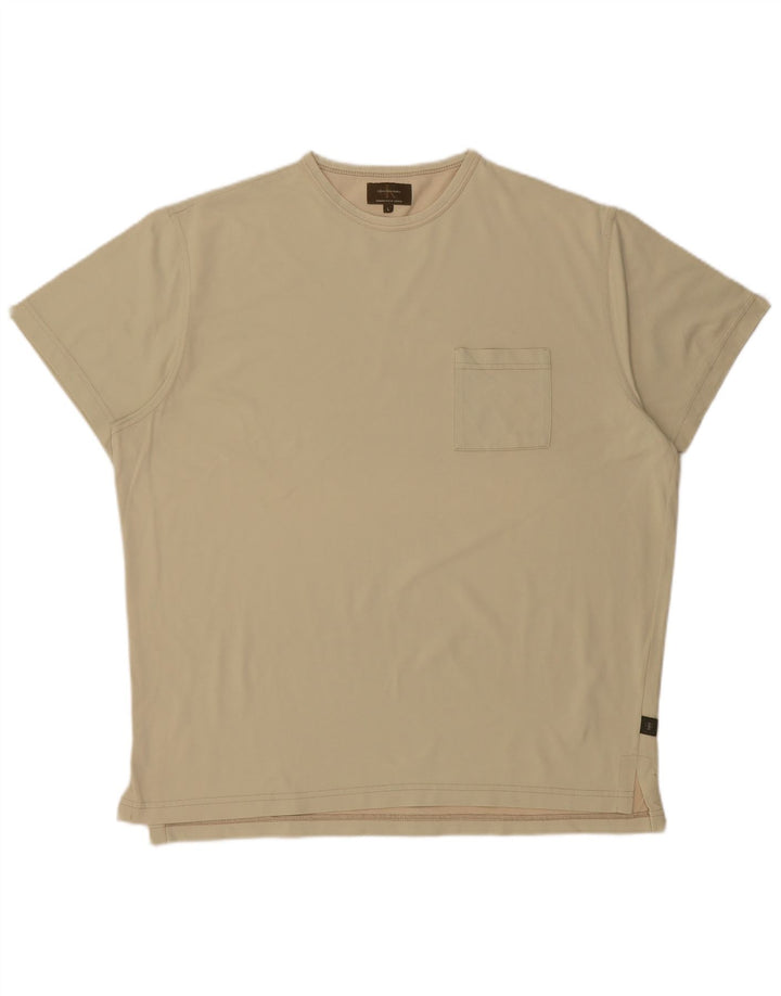 CALVIN KLEIN Herre Khakis T-Shirt Top Large Khaki