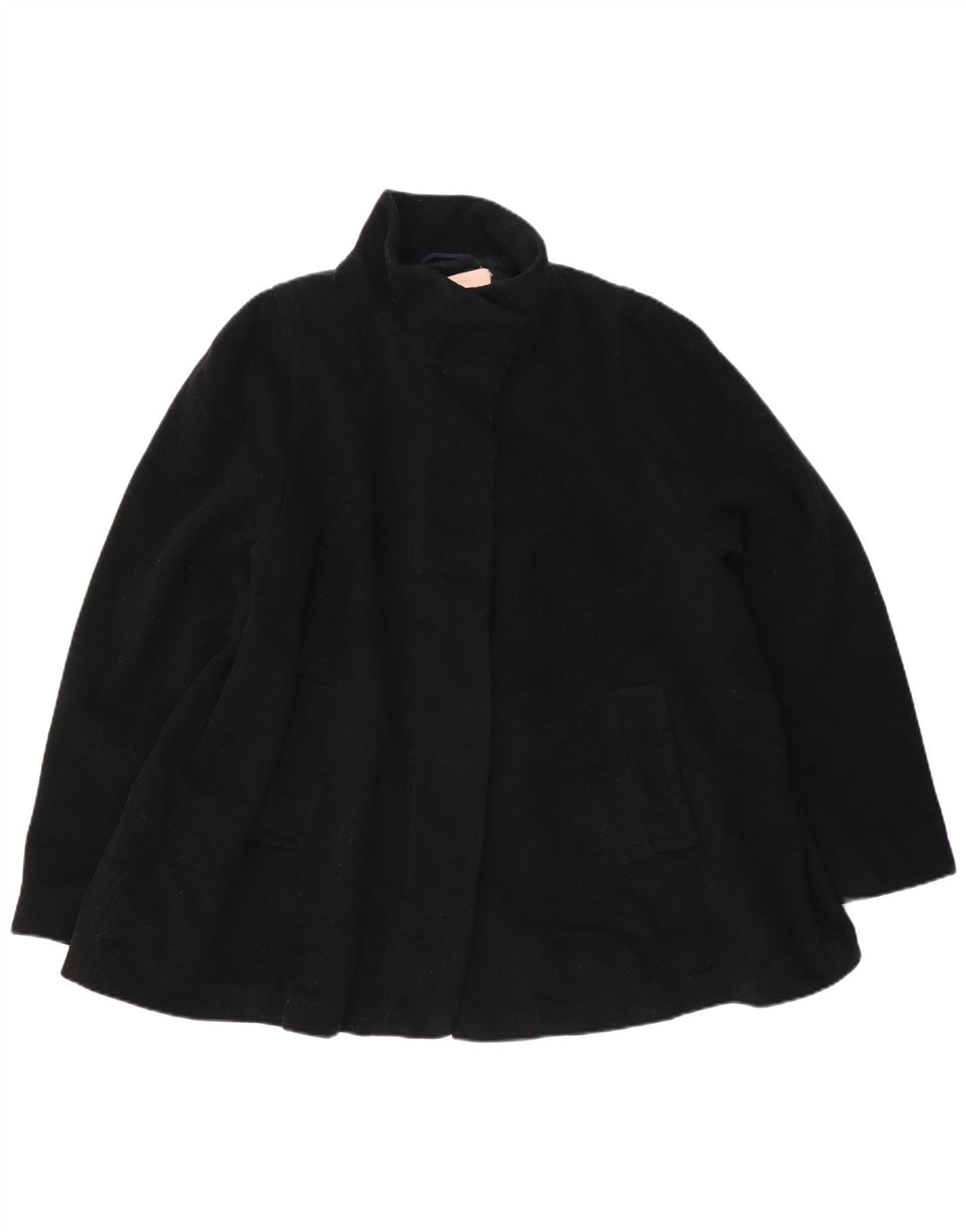 John Lewis Dame Overfrakke UK 18 XL Sort Uld