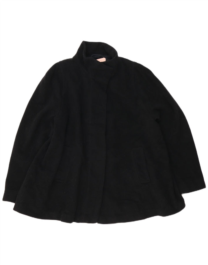 John Lewis Dame Overfrakke UK 18 XL Sort Uld